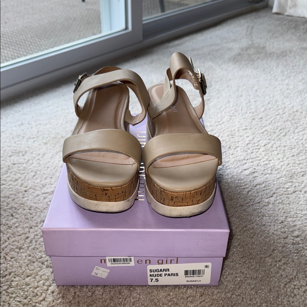 Madden Girl Women's Beige Platform Sandals